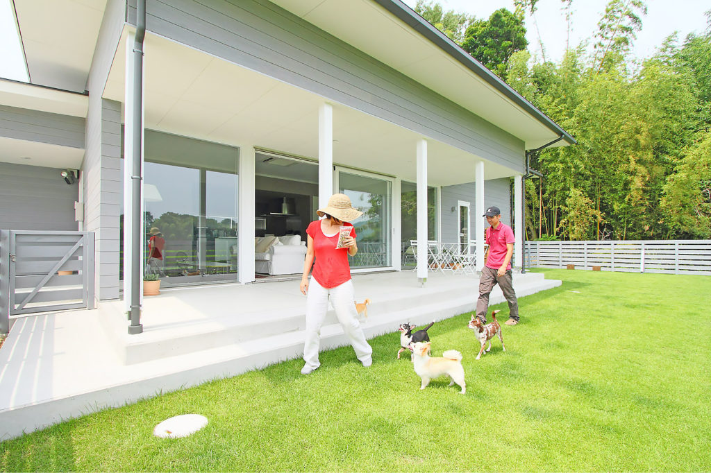 北筋の家-庭・ドッグラン